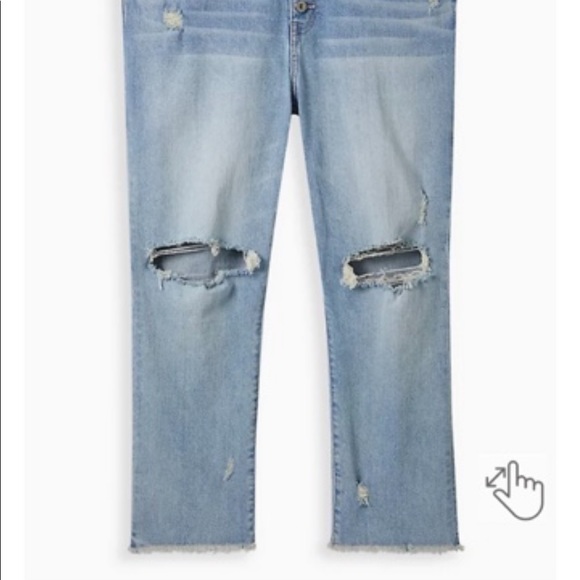 TORRID Women’s Size 20 Denim Jeans High Rise Button Fly Destructed Stretch NEW - Picture 2 of 15
